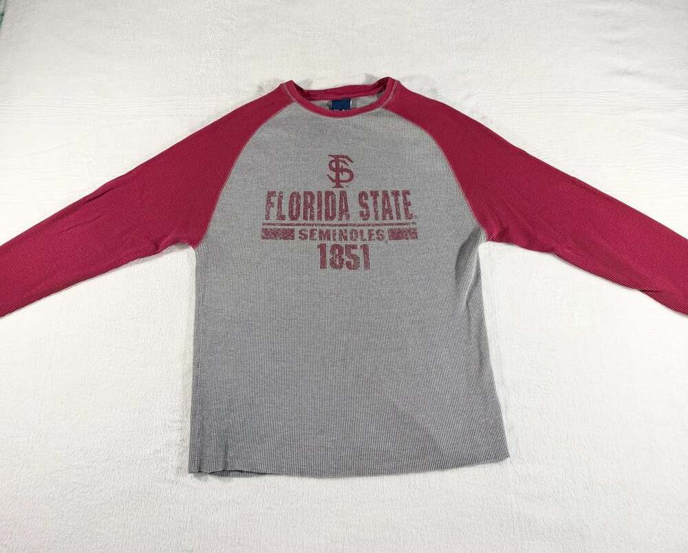 Old Varsity Brand Youth Y2K Florida State Seminoles 1851 Waffle Knit Shirt XL